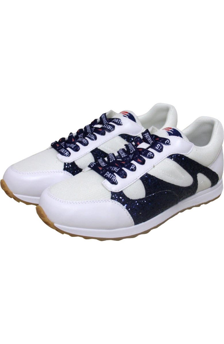 CUCE Women's Cuce White New England Patriots Glitter Sneakers, Main, color,