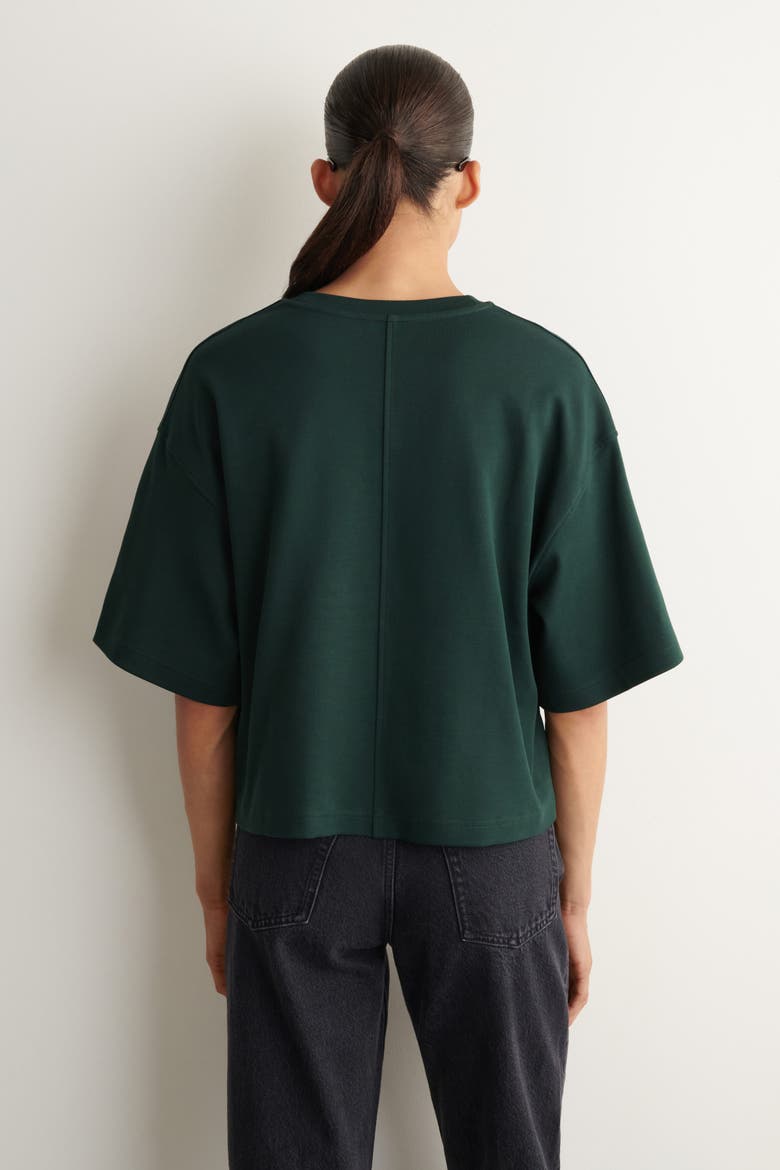 Oversized Boxy Cotton T-Shirt, Alternate, color, DARK GREEN
