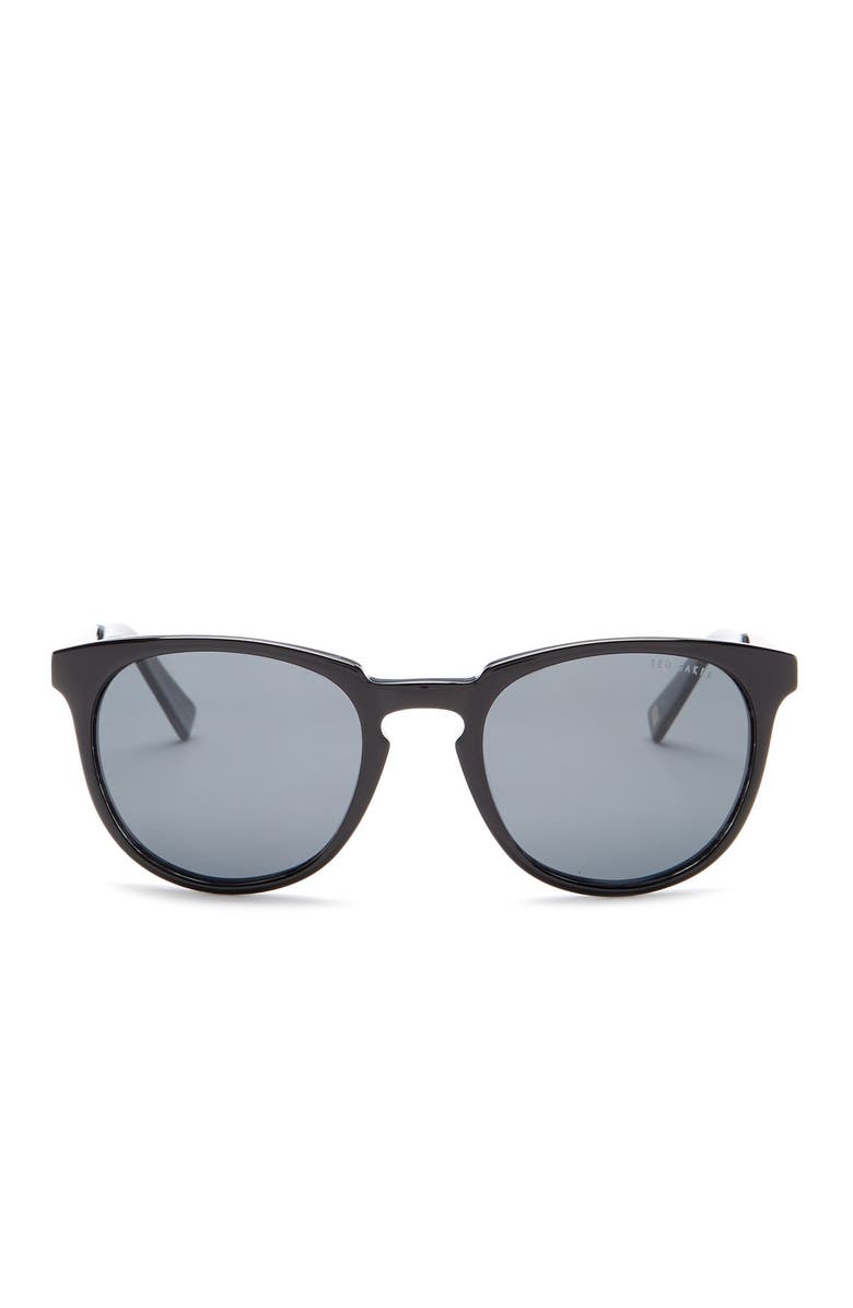 Ted Baker London 53mm Plastic Round Polarized Sunglasses, Main, color,