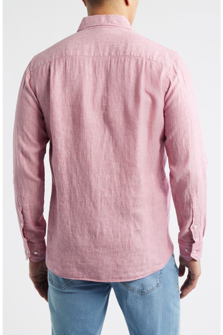 Astino Lino Tailored Fit Linen Button-Up Shirt, Alternate, color, ROSE QUARTZ
