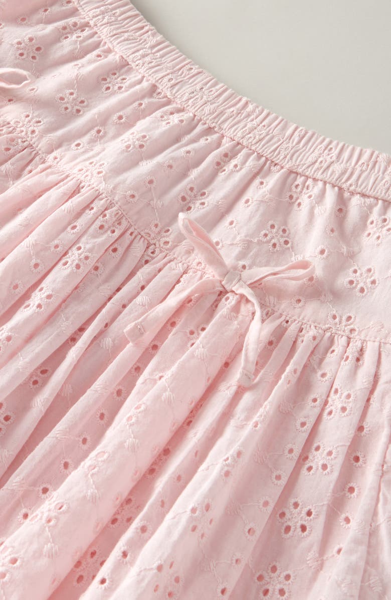 Nordstrom Kids' Bow Cotton Broderie Anglaise Bubble Skirt, Alternate, color, Pink Amour