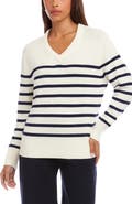 Karen Kane Stripe V-Neck Sweater