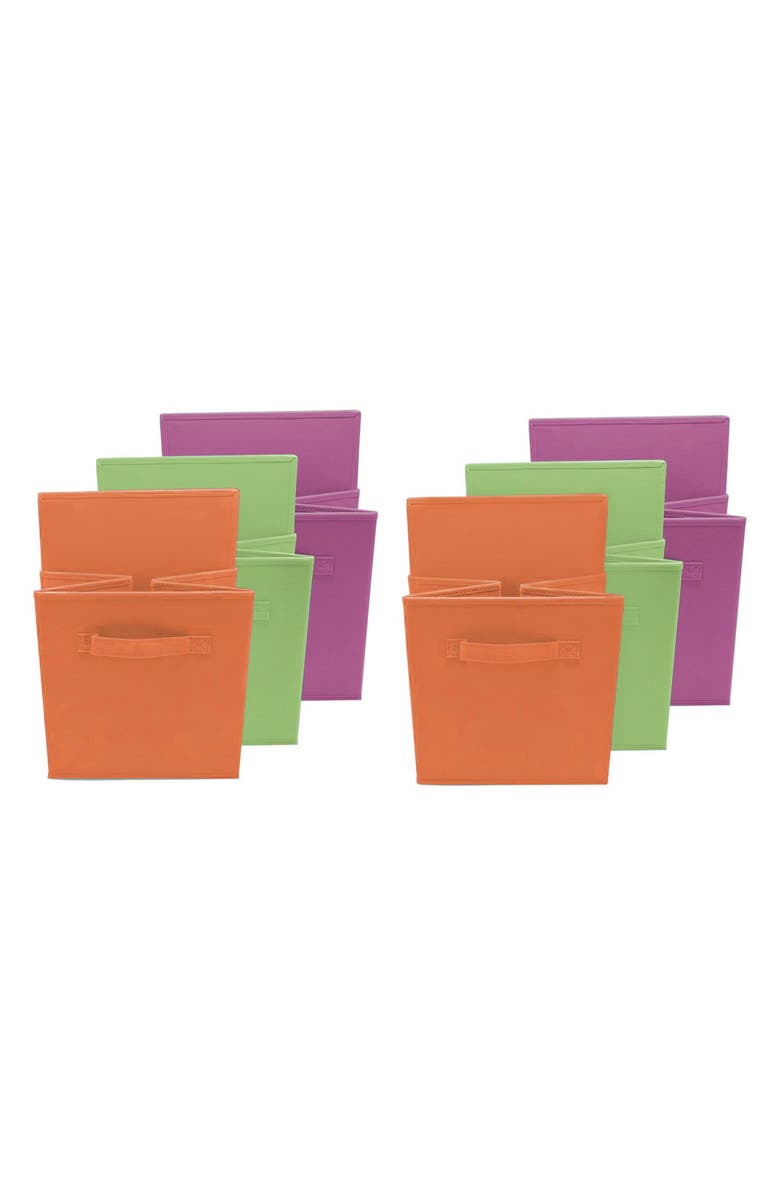 SORBUS Home Storage Bundle Drawer & Closet Bins - Set of 6, Alternate, color, Purple/Green/Orange