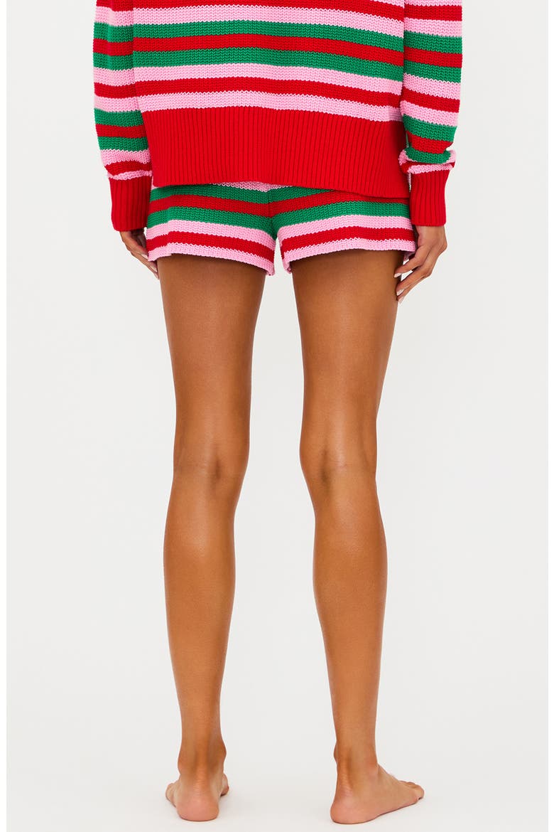Balboa Stripe Cotton Shorts, Alternate, color, RUBY STRIPE