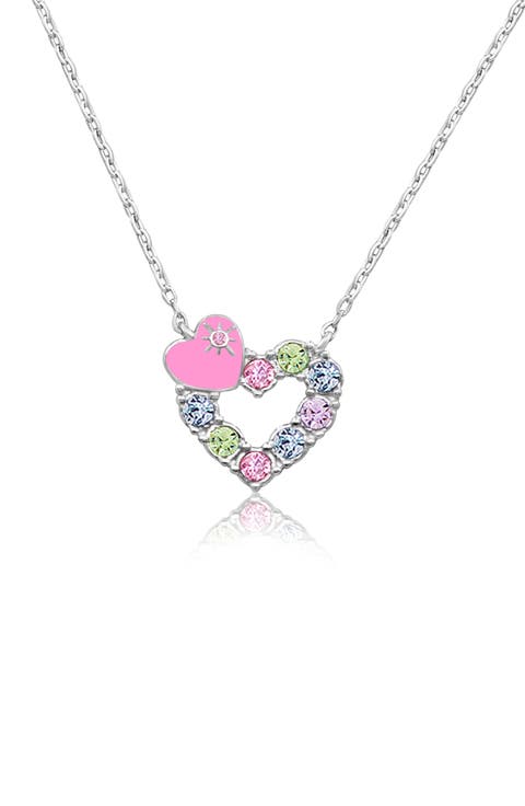 Kids' Heart Crystal Pendant Necklace