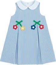 Florence Eiseman Seersucker Dress With Flowers