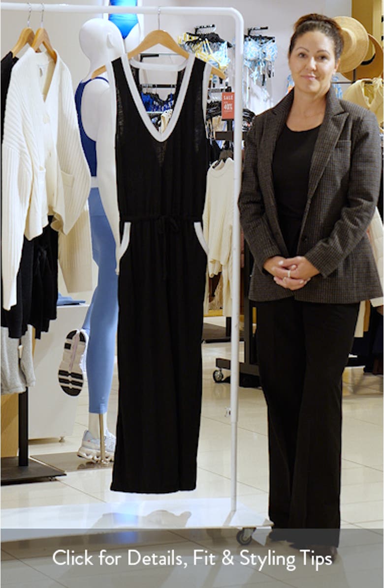 Beach Date Cotton Slub Cover-Up Jumpsuit, sales video thumbnail