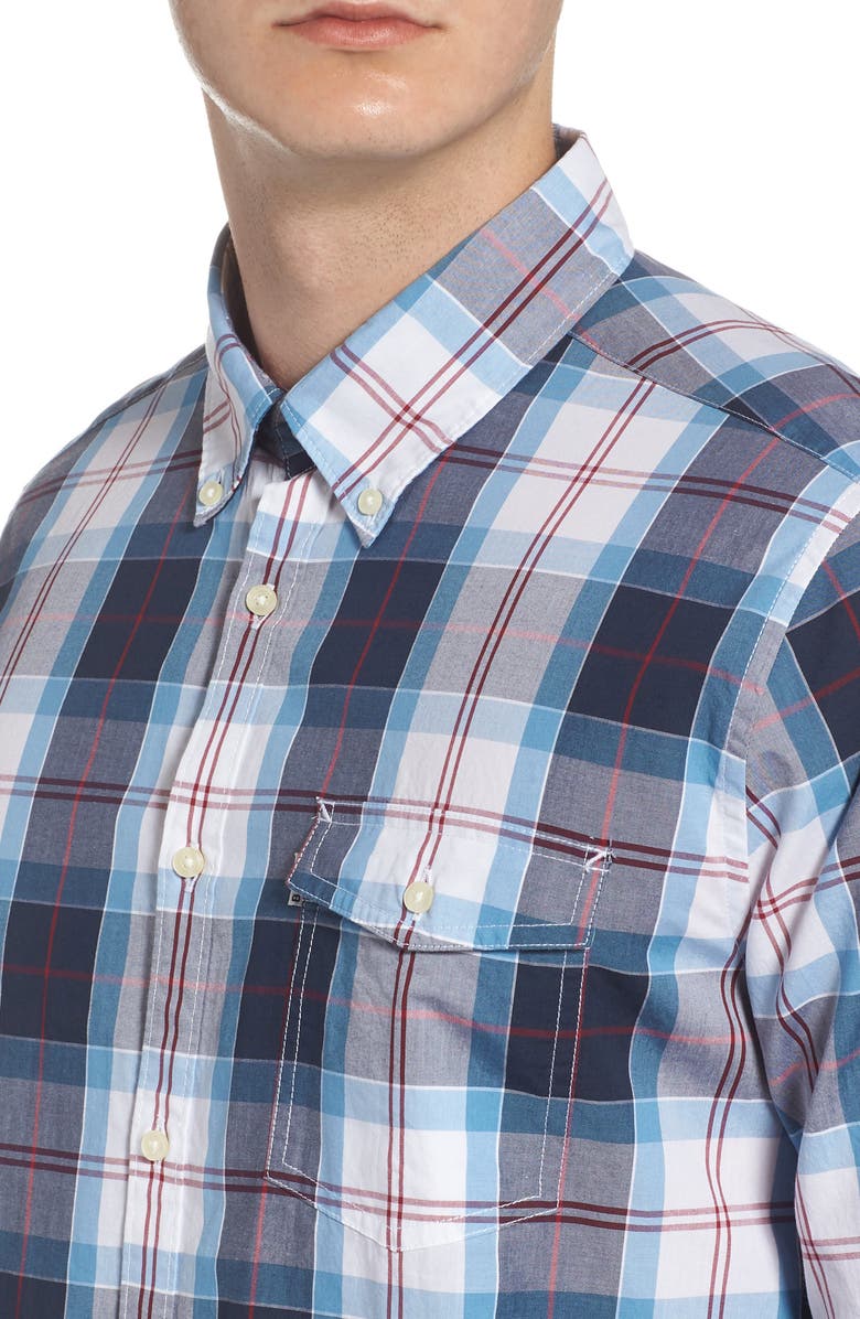 Barbour Cabin Tailored Fit Plaid Sport Shirt, Alternate, color, 