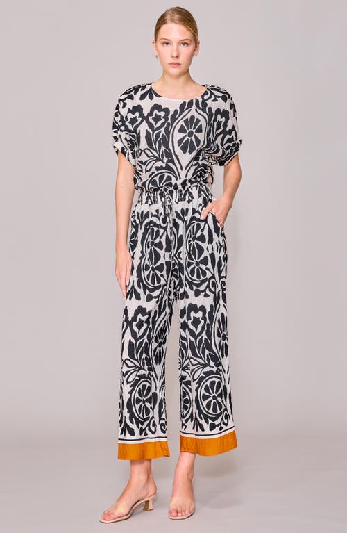 Melloday Floral Print Wide Leg Pants