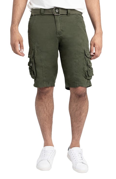 Belted Snap Detail Cargo Pants (Regular, Big & Tall)