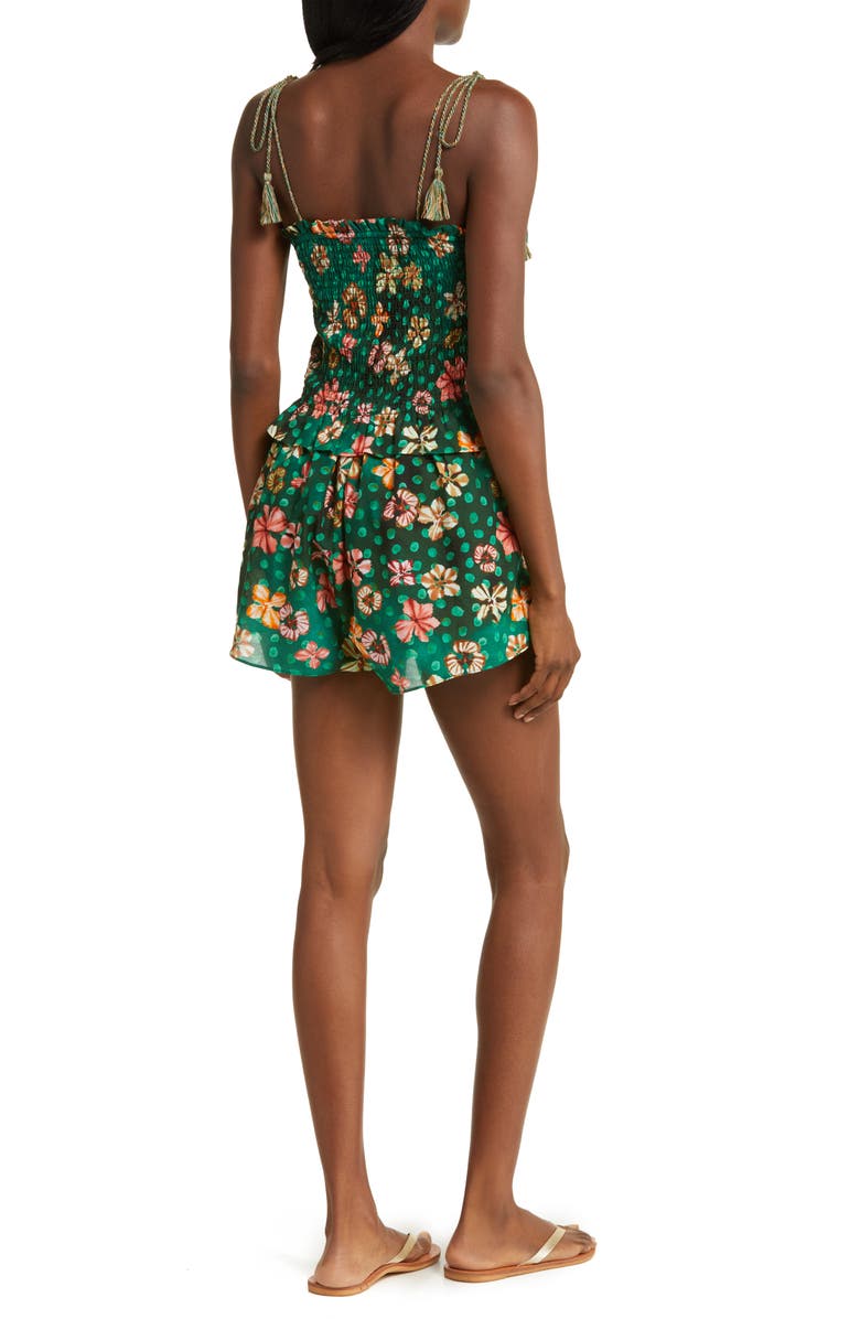 Ulla Johnson Adalia Cover-Up Romper, Alternate, color, Veridian