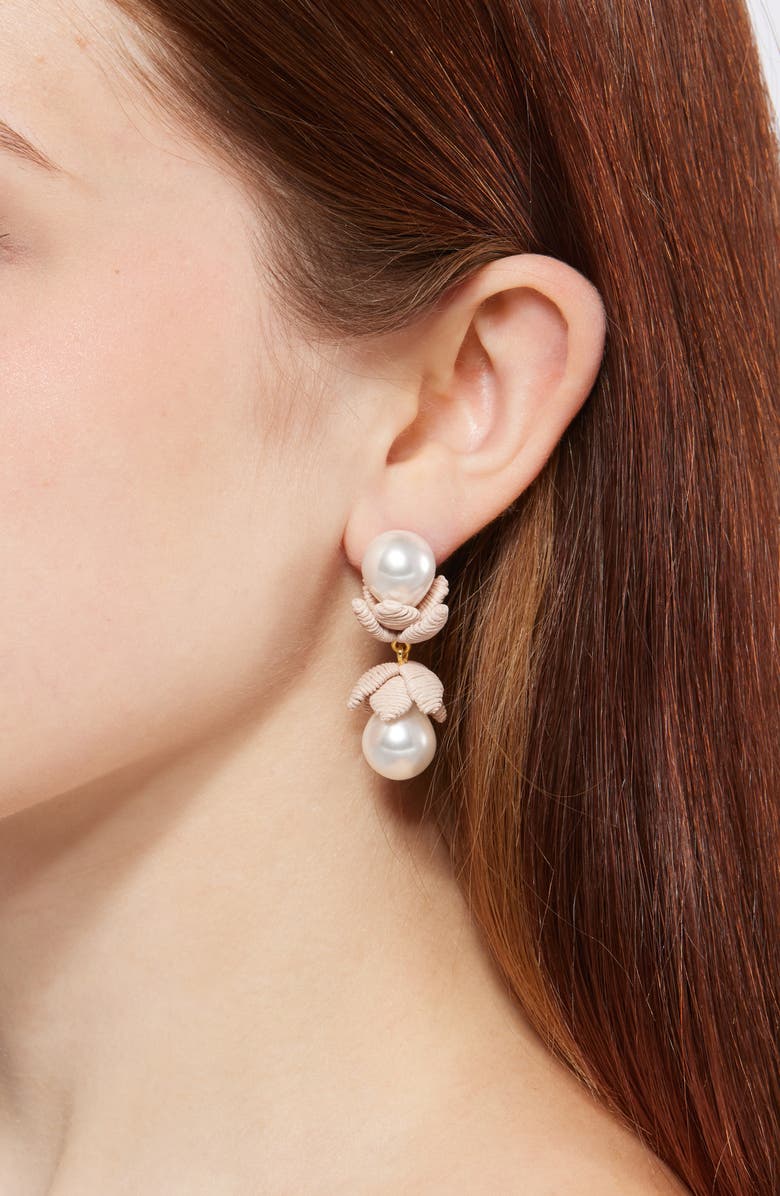 Lele Sadoughi Chloris Faux Pearl Drop Earrings, Alternate, color, Natural