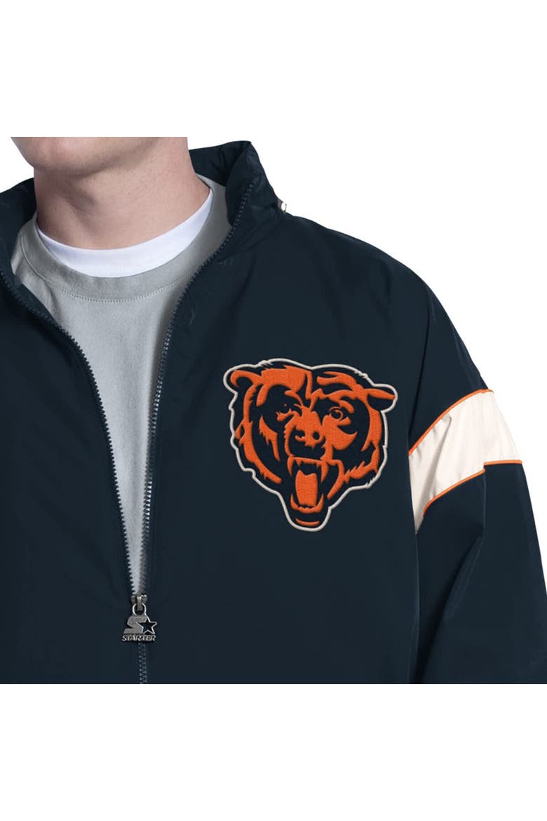Men's Starter  Navy Chicago Bears The Gust Full-Zip Hoodie, Alternate, color, Navy