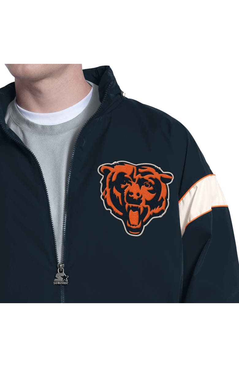 STARTER Men's Starter Navy Chicago Bears The Gust Full-Zip Hoodie, Alternate, color, Navy