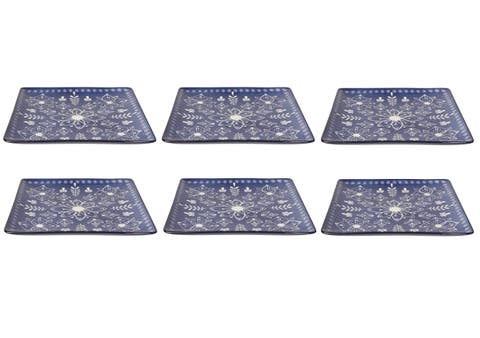 Porto Stamped Plate - Set of 6