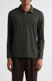 Sunspel Long Sleeve Supima® Cotton Polo