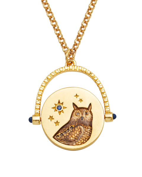 Owl Spinner Necklace