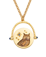 Fable England Owl Spinner Necklace