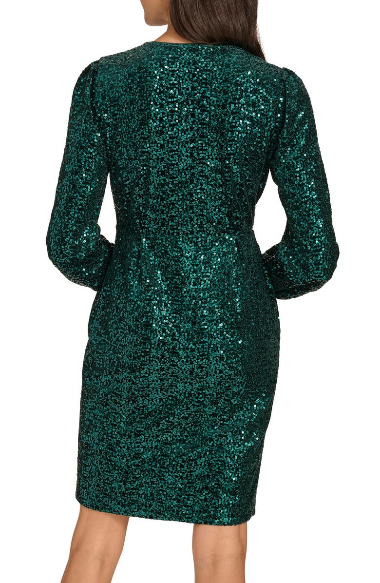 Calvin Klein Sequin Long Sleeve Sheath Dress, Alternate, color,
