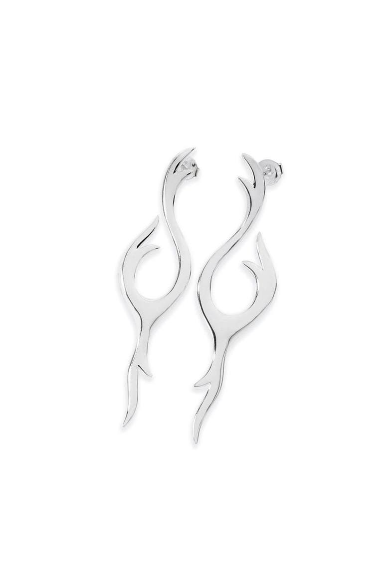 Air Drop Earrings, Main, color, Sterling Silver