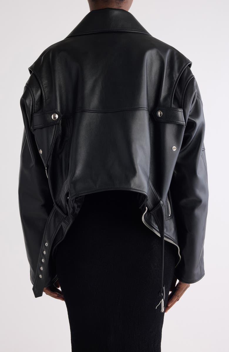 Givenchy Upside Down Leather Jacket, Alternate, color, Black