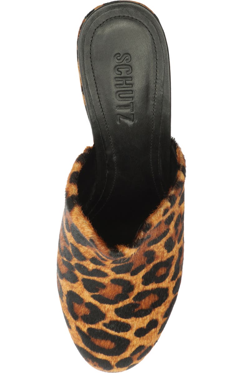 Schutz Sierra Platform Wedge Mule, Alternate, color, Leopard