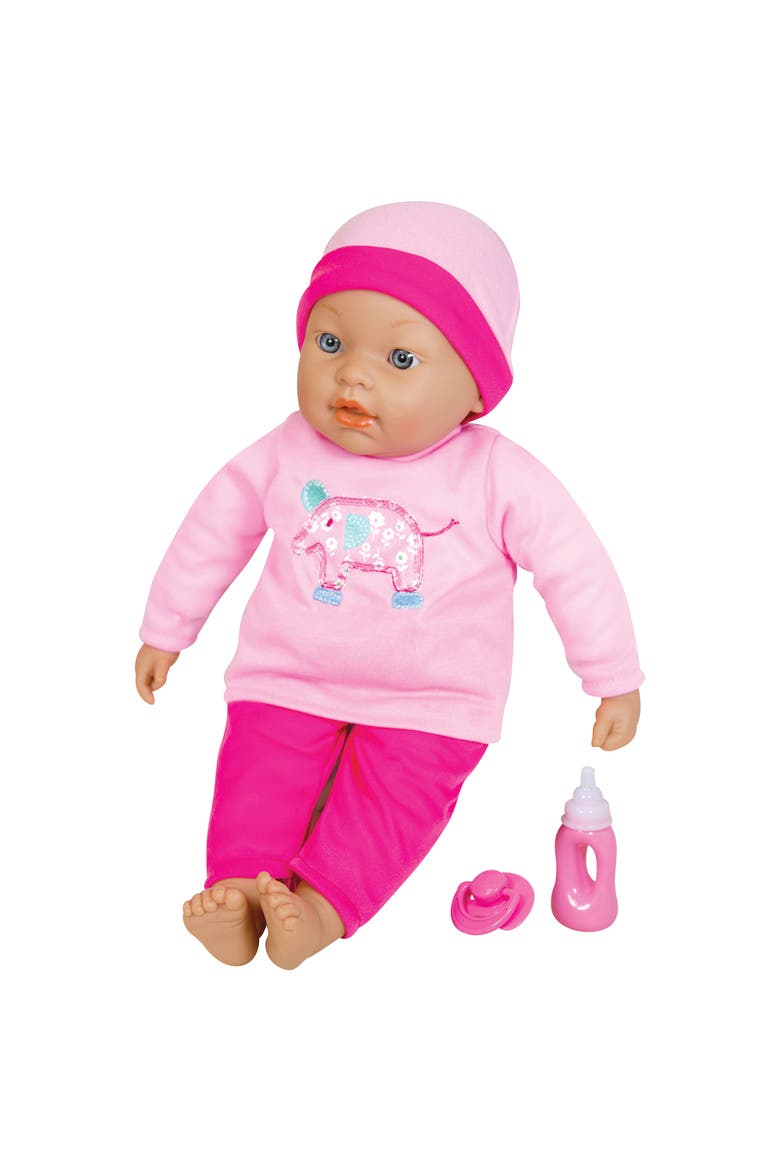 16 Inch Interactive Baby Doll Beatrice, Hot Pink & Elephant Outfit, Cap, Alternate, color, Multicolored
