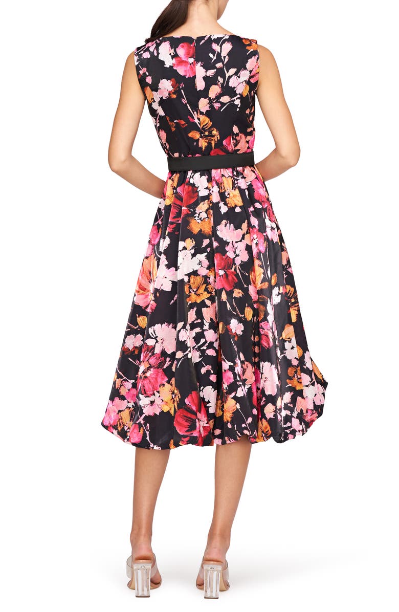 Kay Unger Viola Floral Belted Sleeveless High-Low Dress, Alternate, color,