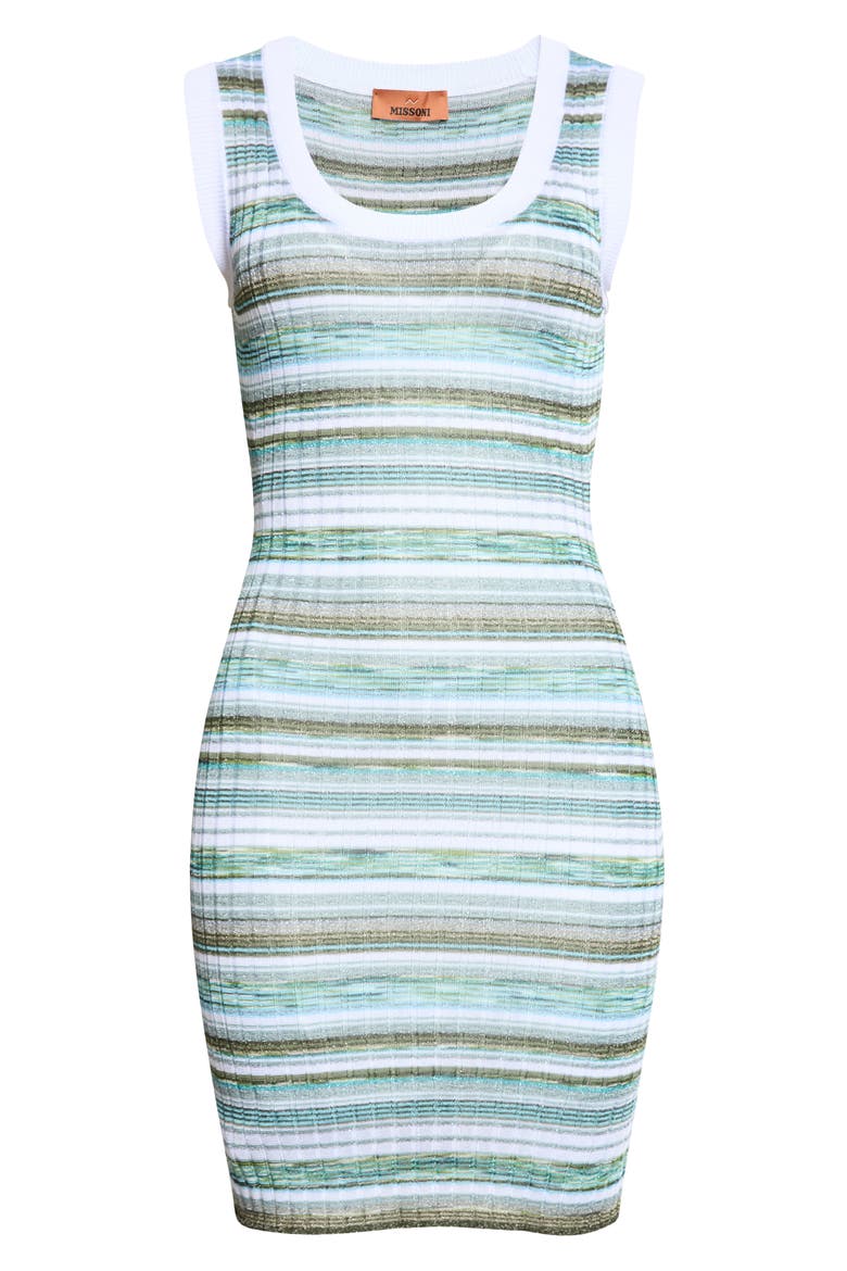 Sleeveless Space Dye Stripe Rib Mini Sweater Dress, Main, color, S72R4