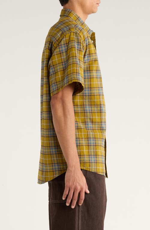Vans Lawson Plaid Short Sleeve Cotton & Linen Button-up Shirt In Multi