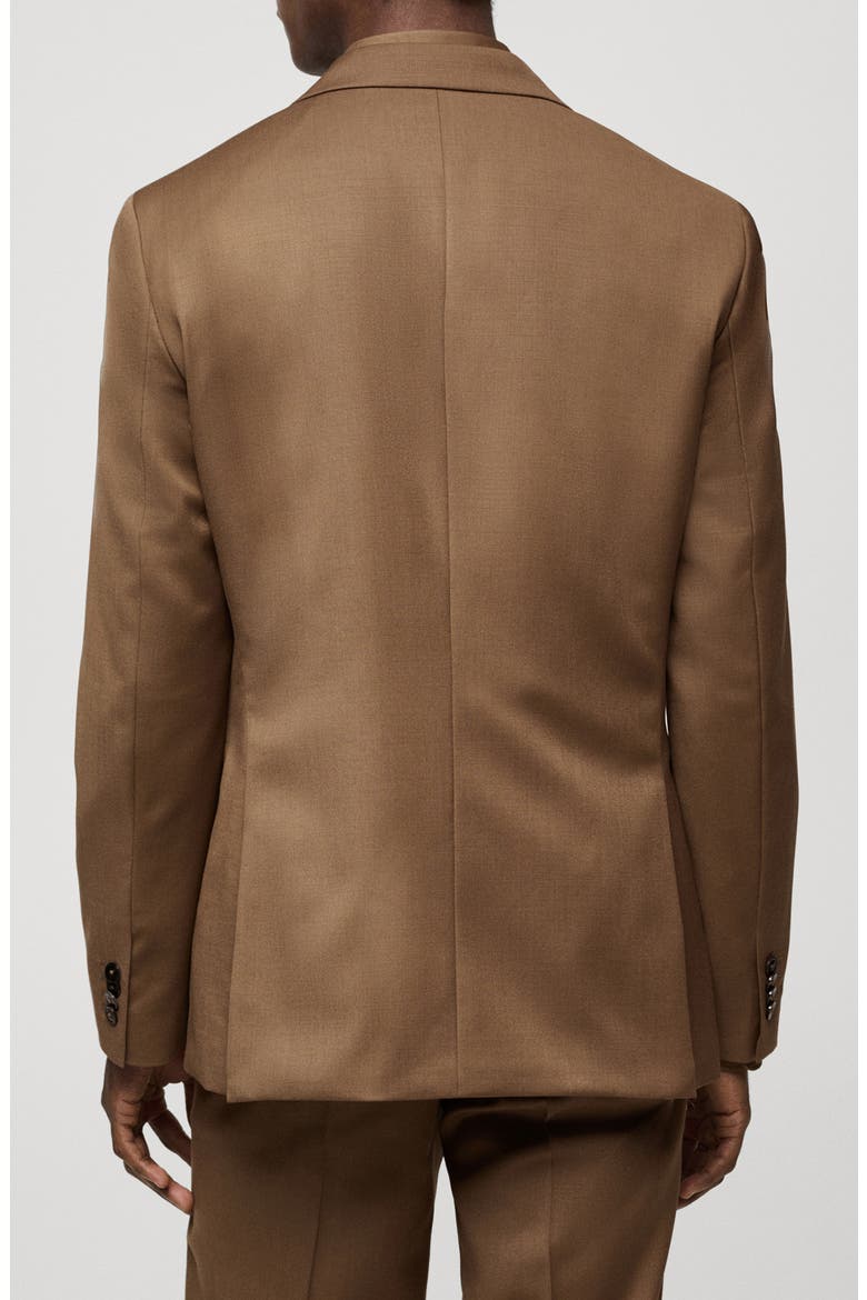 Slim Fit Virgin Wool Suit Blazer, Alternate, color, BROWN