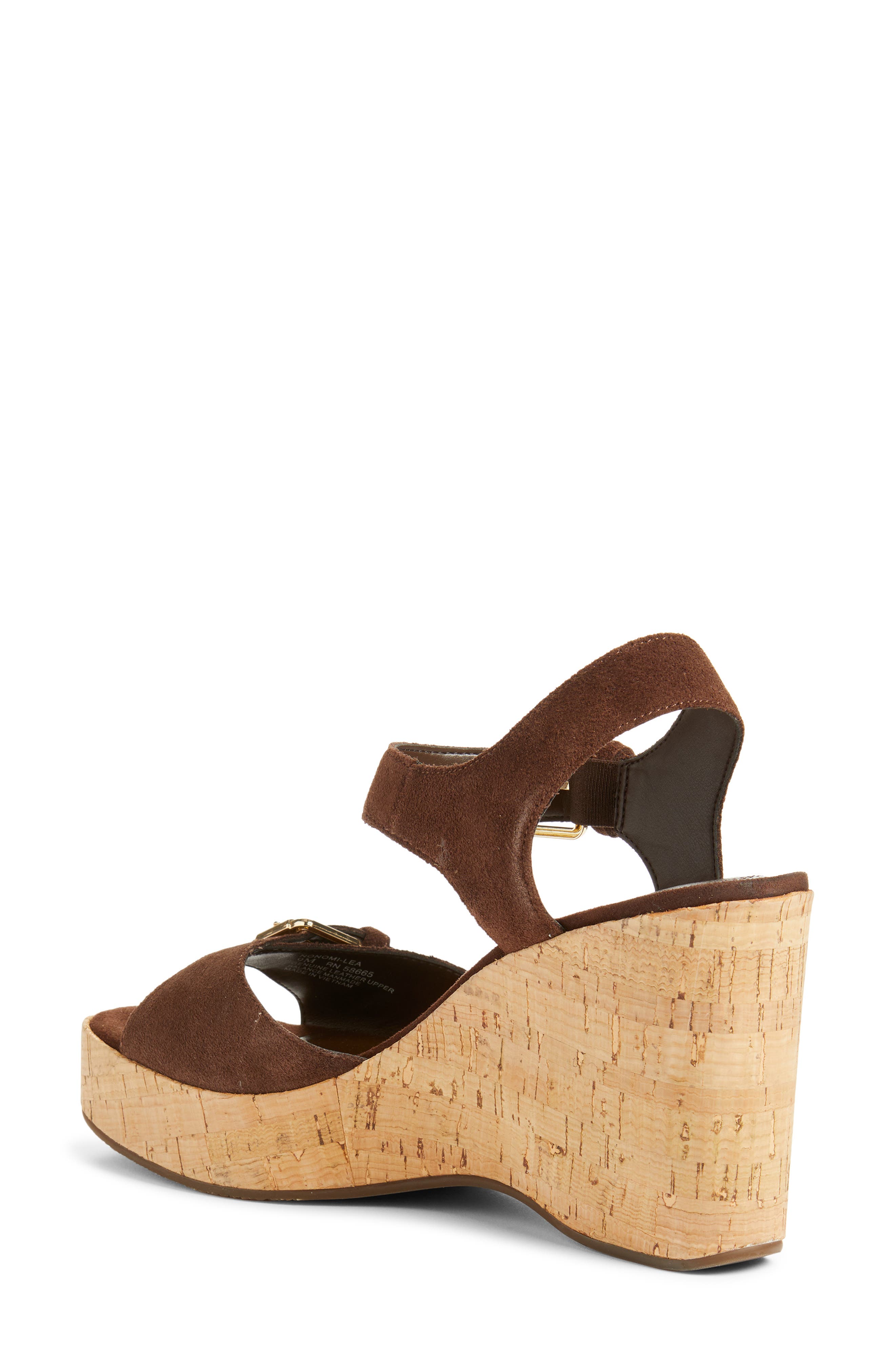 Nordstrom Nomi Ankle Strap Platform Wedge Sandal, Alternate, color, Brown Chocolate