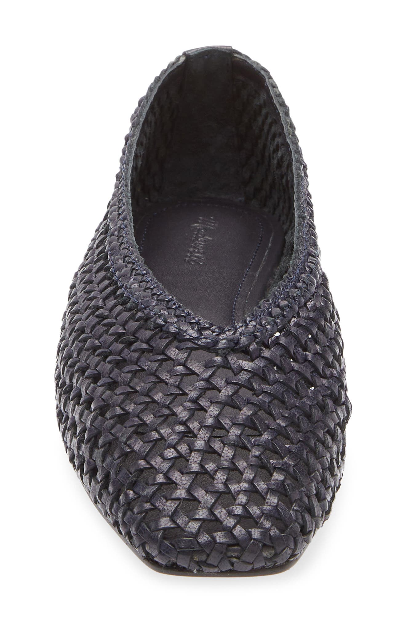 Madewell The Mylie Ballet Flat in Handwoven Leather, Alternate, color, Juniper Berry
