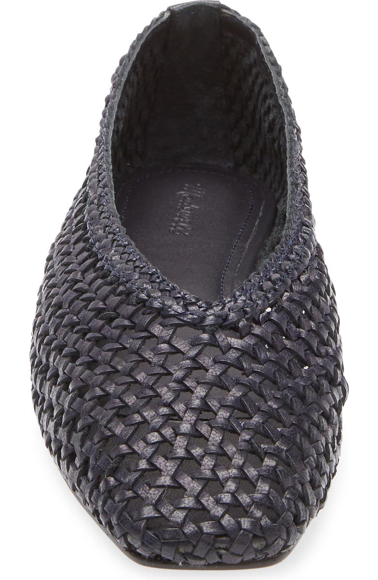 Madewell The Mylie Ballet Flat in Handwoven Leather, Alternate, color, Juniper Berry