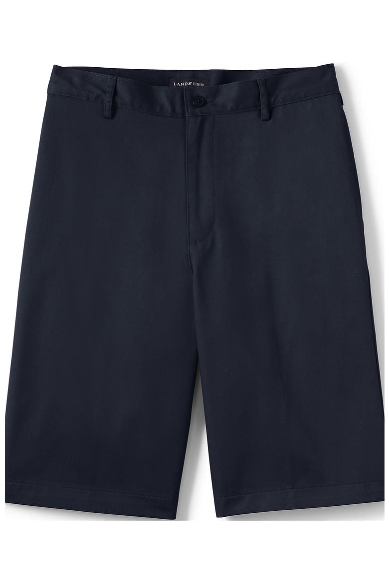 School Uniform Young  Plain Front Blend Chino Shorts, Alternate, color, Classic Navy
