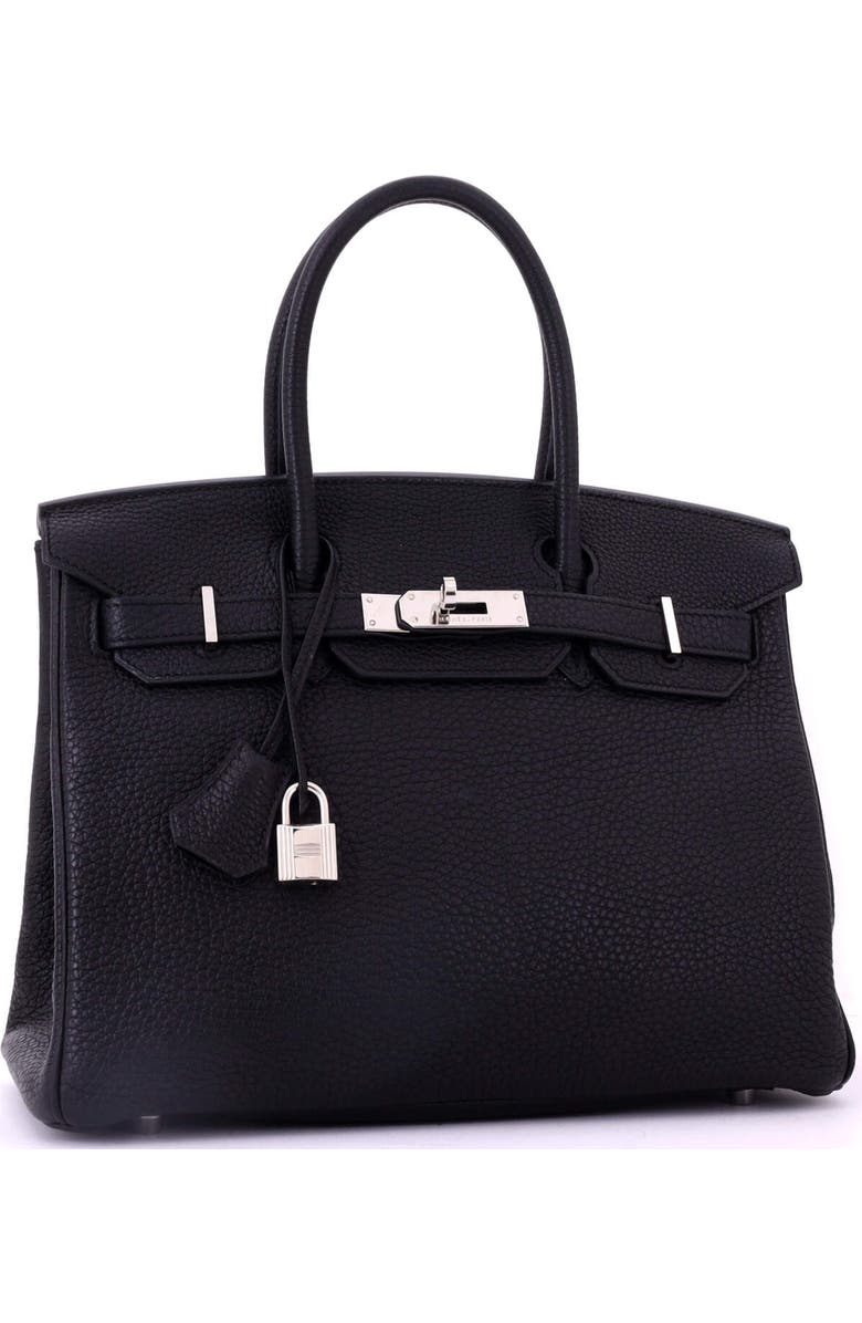 Pre-Owned Hermes Birkin Handbag Black Togo with Palladium Hardware 30, Alternate, color, Noir