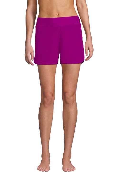 3" Quick Dry Elastic Waist Board Shorts Swim Cover-up Shorts with Panty