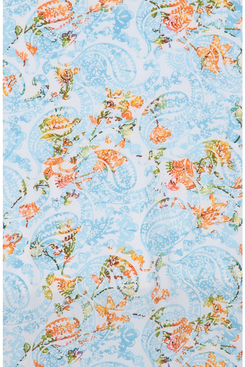 Paisley Print Pareo, Alternate, color, BLUE