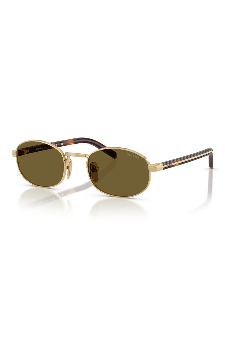 52mm Oval Sunglasses, Alternate, color, GOLD