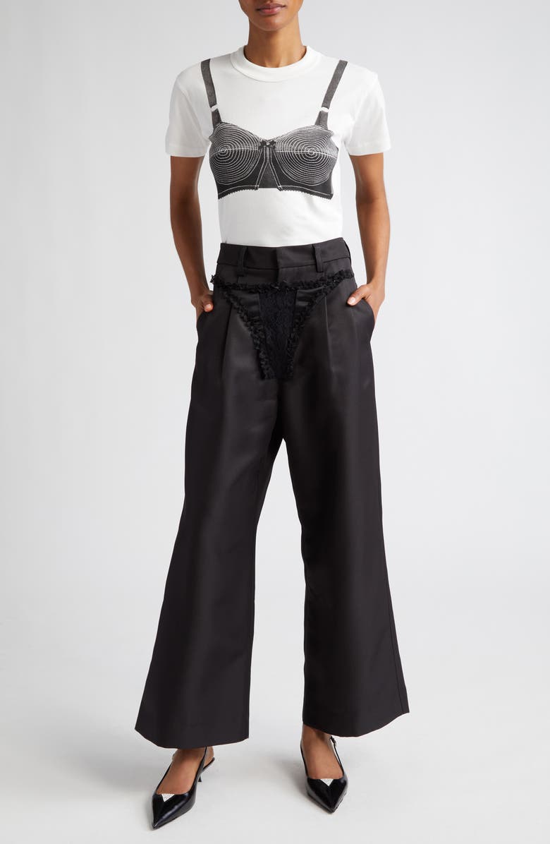 Vaquera Trompe l'Oeil Bra Cotton Graphic T-Shirt, Alternate, color,