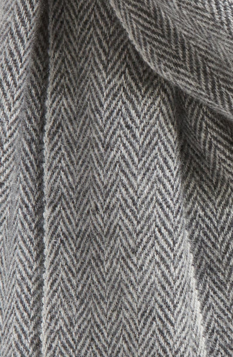 Vince Herringbone Cashmere Fringe Scarf, Alternate, color,