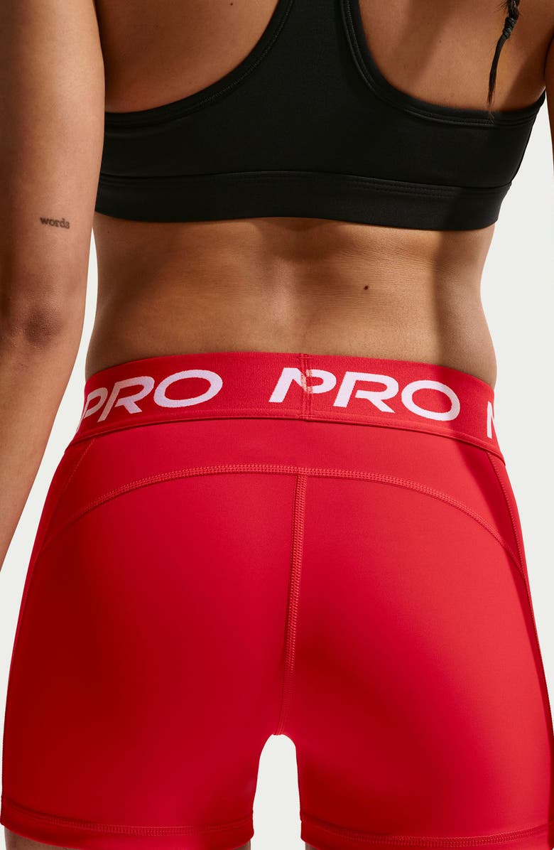 Nike Pro Sculpt Mid-Rise Biker Shorts, Alternate, color, University Red/ White