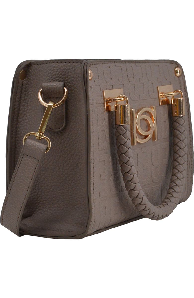 bebe Alexandria Top Handle Satchel, Alternate, color, Taupe