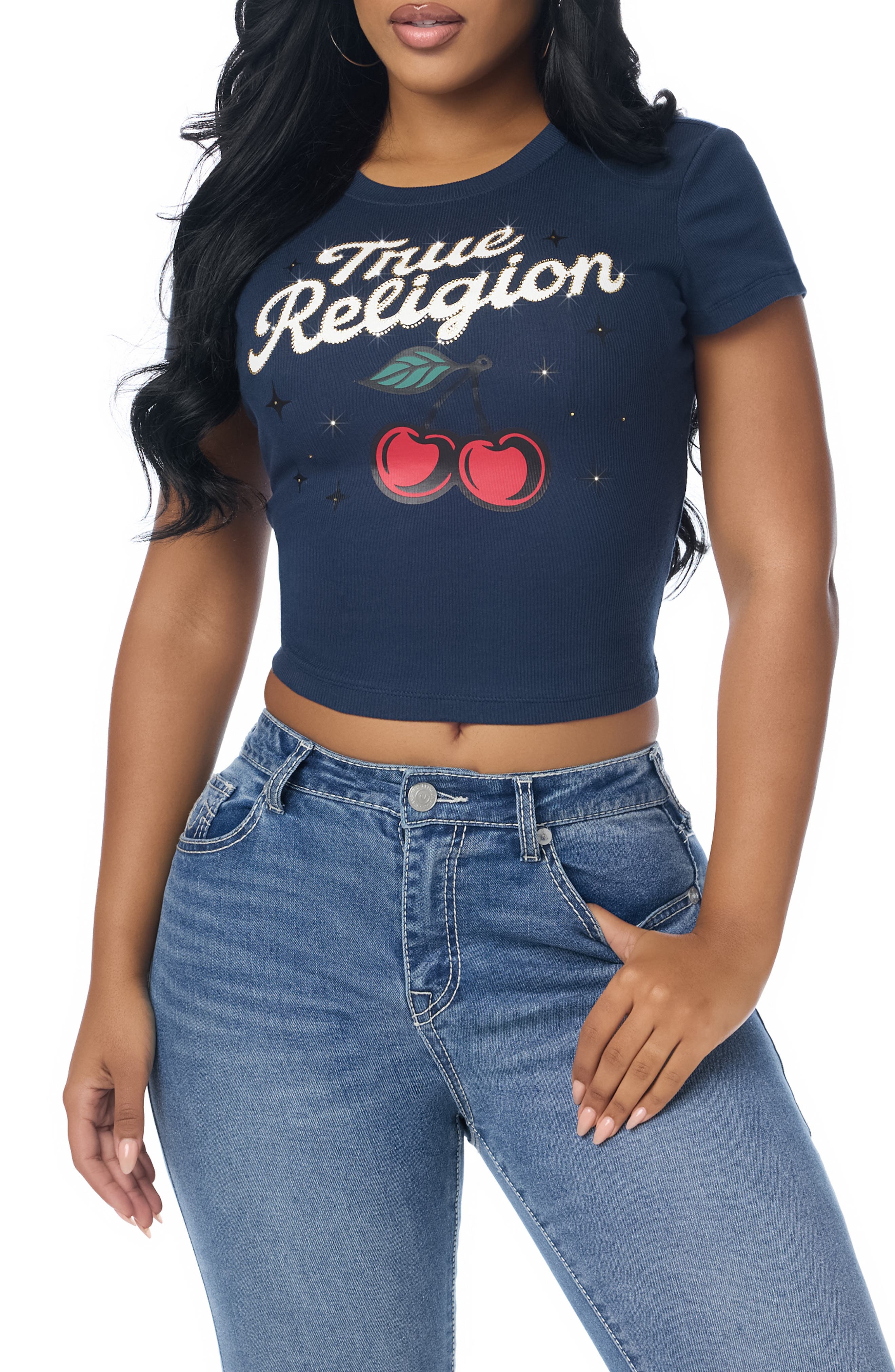 Cherry Graphic Baby Tee