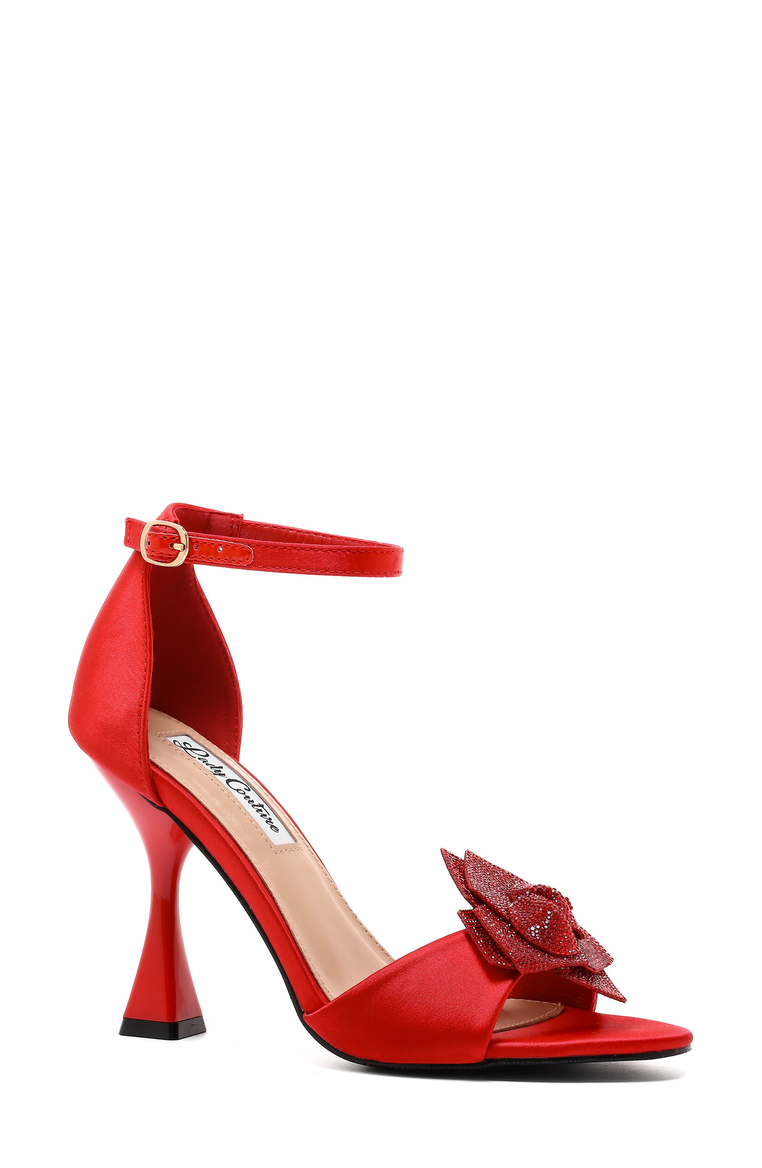 Cher Ankle Strap Sandal, Main, color, RED