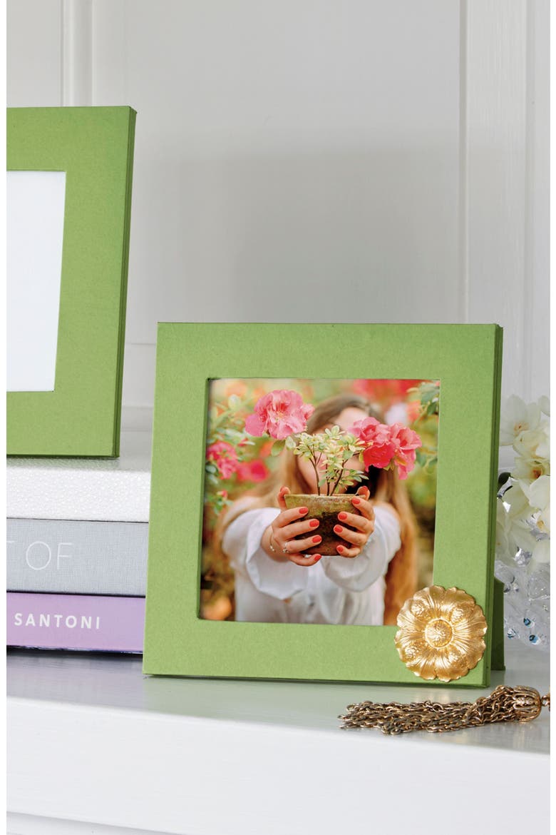 Flower Meadow 4 x 4-Inch Picture Frame, Alternate, color, GREEN