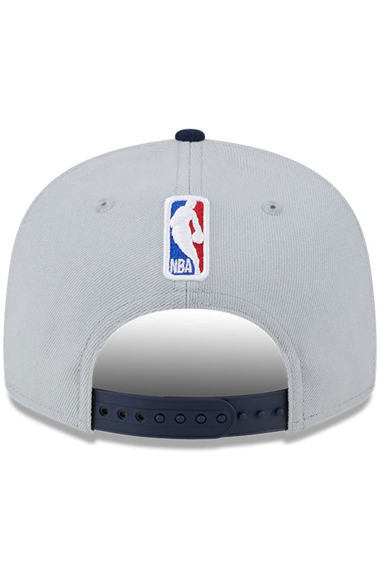 New Era Men's New Era Gray/Navy Indiana Pacers Tip-Off Two-Tone 9FIFTY Snapback Hat, Alternate, color, 