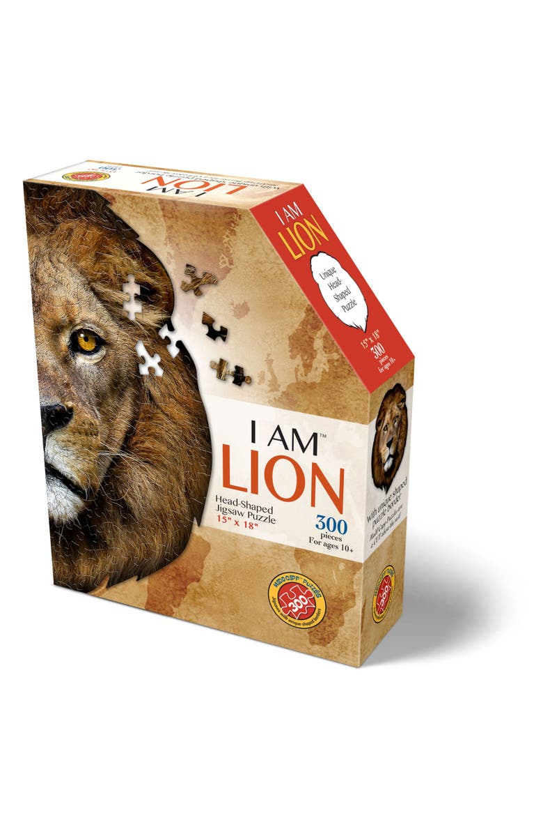 Madd Capp I Am Lion 300 Pieces Animal Shaped Jigsaw Puzzle, Main, color, Multicolored
