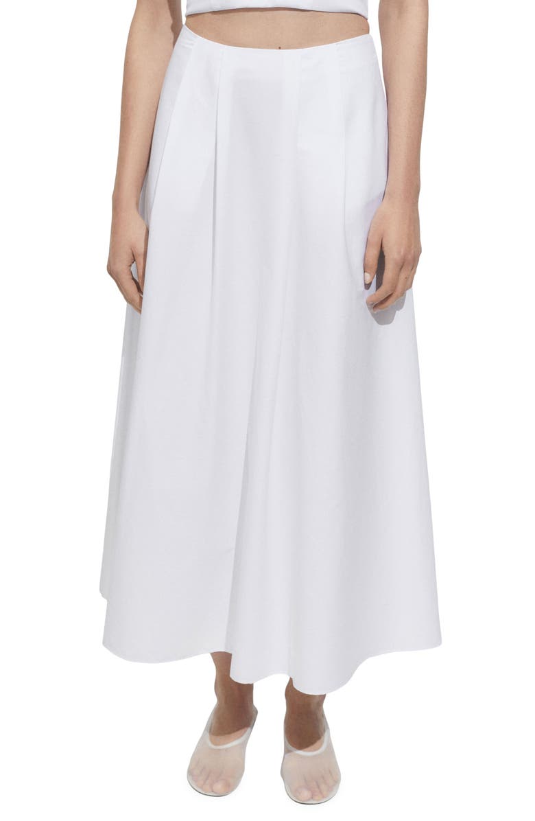 MANGO Flared Skirt, Main, color, White