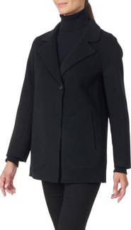 Bruno Magli Double Face Wool Blend Coat